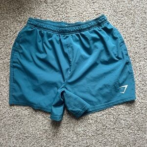 Men’s Gymshark shorts 5inch color teal size M